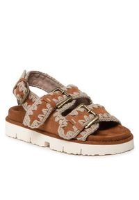 Mou Sandały New Bio SW461003A Brązowy. Kolor: brązowy. Materiał: skóra, zamsz #7
