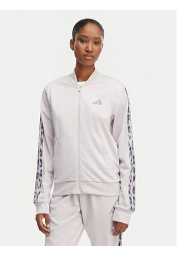 Adidas - adidas Dres Essentials 3-Stripes KB8932 Fioletowy Regular Fit. Kolor: fioletowy. Materiał: syntetyk