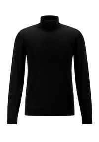 Czarny golf męski Modini SW71. Typ kołnierza: golf. Kolor: czarny. Materiał: akryl, wełna, materiał #1