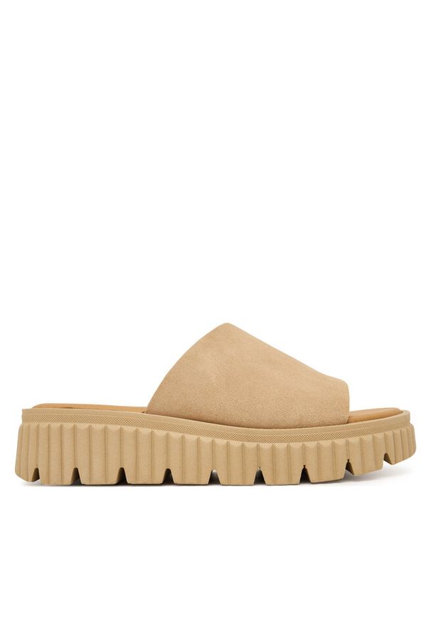 Klapki Tamaris. Kolor: beżowy