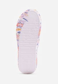 Born2be - Jasnoniebieskie Klapki Basenowe Ozdobione Wzorem w Kwiaty Thoninoe. Okazja: na plażę. Kolor: niebieski. Wzór: kwiaty, aplikacja. Sezon: lato. Styl: wakacyjny #5