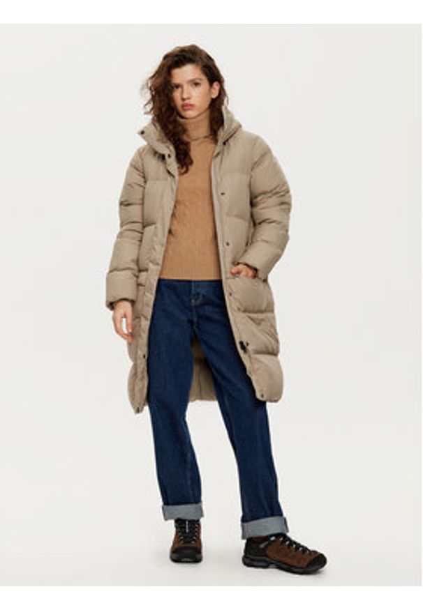 Peak Performance Kurtka puchowa G79931040 Beżowy Regular Fit. Kolor: beżowy. Materiał: syntetyk