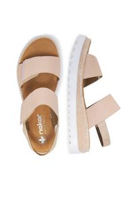 Rieker Sandały V4475-31 Beżowy. Kolor: beżowy. Materiał: skóra #5