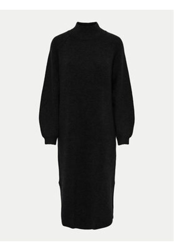 YAS Sukienka dzianinowa Balis 26030704 Czarny Loose Fit. Kolor: czarny. Materiał: syntetyk