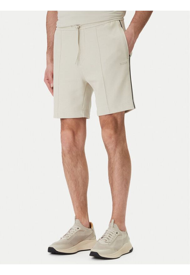 BOSS Szorty sportowe Join Headlo 50561776 Beżowy Regular Fit. Kolor: beżowy. Materiał: bawełna. Styl: sportowy