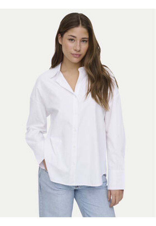 only - ONLY Koszula Oregon 15367554 Biały Regular Fit. Kolor: biały. Materiał: syntetyk