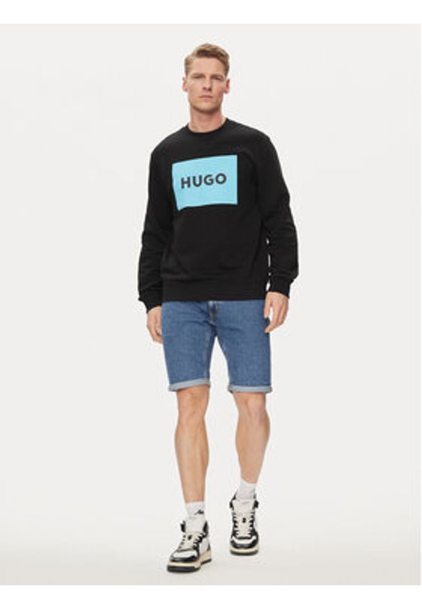 Hugo Bluza Duragol222 50467944 Czarny Regular Fit. Kolor: czarny. Materiał: bawełna