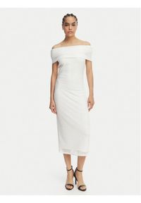 MICHAEL Michael Kors Sukienka codzienna MS683E1KS1 Biały Slim Fit. Okazja: na co dzień. Kolor: biały. Materiał: syntetyk. Typ sukienki: proste. Styl: casual #1