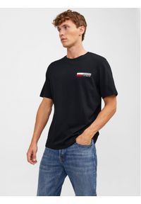 Jack & Jones - Jack&Jones T-Shirt Corp 12233999 Czarny Standard Fit. Kolor: czarny. Materiał: bawełna