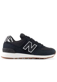 Buty New Balance WL574XB2 - czarne. Okazja: na co dzień. Kolor: czarny. Materiał: guma, skóra, zamsz, materiał, syntetyk. Szerokość cholewki: normalna. Model: New Balance 574