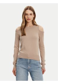 only - ONLY Sweter Gila 15339512 Beżowy Regular Fit. Kolor: beżowy. Materiał: syntetyk