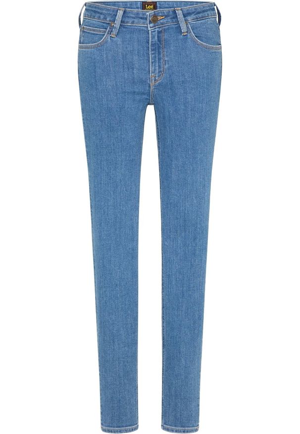 Lee - Spodnie jeansowe damskie LEE SCARLETT MID LEXI. Okazja: do pracy, na spacer, na co dzień. Kolor: niebieski. Materiał: jeans. Styl: casual