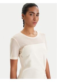 Patrizia Pepe Sukienka koktajlowa 8A1596/A701-W409 Écru Regular Fit. Materiał: syntetyk. Styl: wizytowy #4