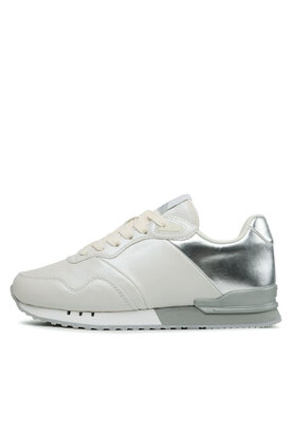 Pepe Jeans Sneakersy London W Part PLS31465 Écru. Materiał: skóra