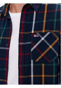 Tommy Jeans Koszula Check Flannel DM0DM18334 Granatowy Regular Fit. Kolor: niebieski. Materiał: bawełna
