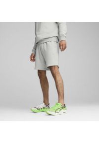 Puma - Męskie szorty dresowe PUMA × HYROX PUMA Light Gray Heather. Kolor: czarny, szary, wielokolorowy. Materiał: dresówka. Długość: krótkie. Sezon: lato. Sport: fitness