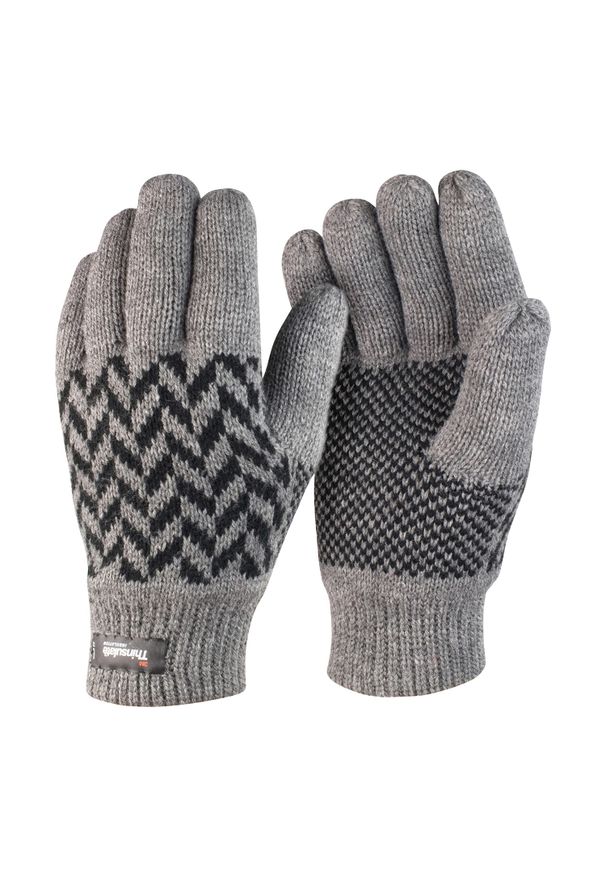 RESULT WINTER ESSENTIALS - Rękawiczki Unisex Dla Dorosłych Z Wzorem Thinsulate. Kolor: szary. Technologia: Thinsulate