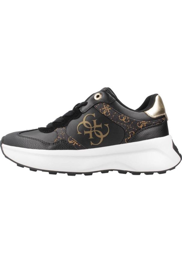 Guess - GUESS FLPLUC PEL12 Czarny. Kolor: czarny. Materiał: tkanina, skóra. Styl: sportowy