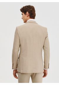 Pako Lorente - PAKO LORENTE – Beżowa marynarka garniturowa. Kolor: beżowy. Materiał: poliester, elastan, wiskoza. Wzór: gładki. Styl: młodzieżowy #7
