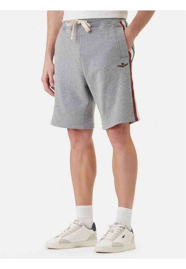 Aeronautica Militare Szorty sportowe 261BF0030UF00677 Szary Regular Fit. Kolor: szary. Materiał: bawełna. Styl: sportowy
