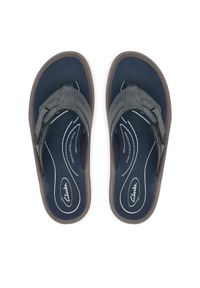 Clarks Japonki Wesley Sun 26181916 Granatowy. Kolor: niebieski. Materiał: skóra #1