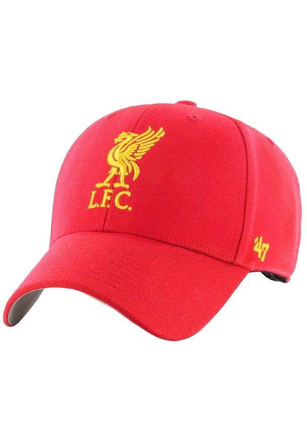 Męska czapka z daszkiem 47 Brand EPL FC Liverpool Cap. Kolor: czerwony. Materiał: akryl, wełna. Styl: sportowy
