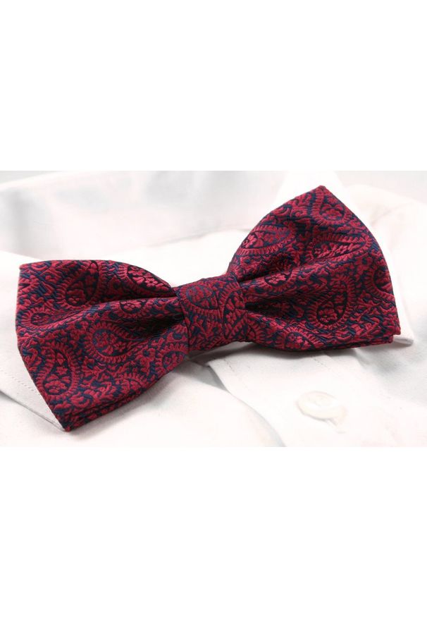 Zestaw: Mucha z Poszetką - Alties - Czerwona, Wzór Paisley. Kolor: czerwony. Wzór: paisley. Styl: sportowy, elegancki