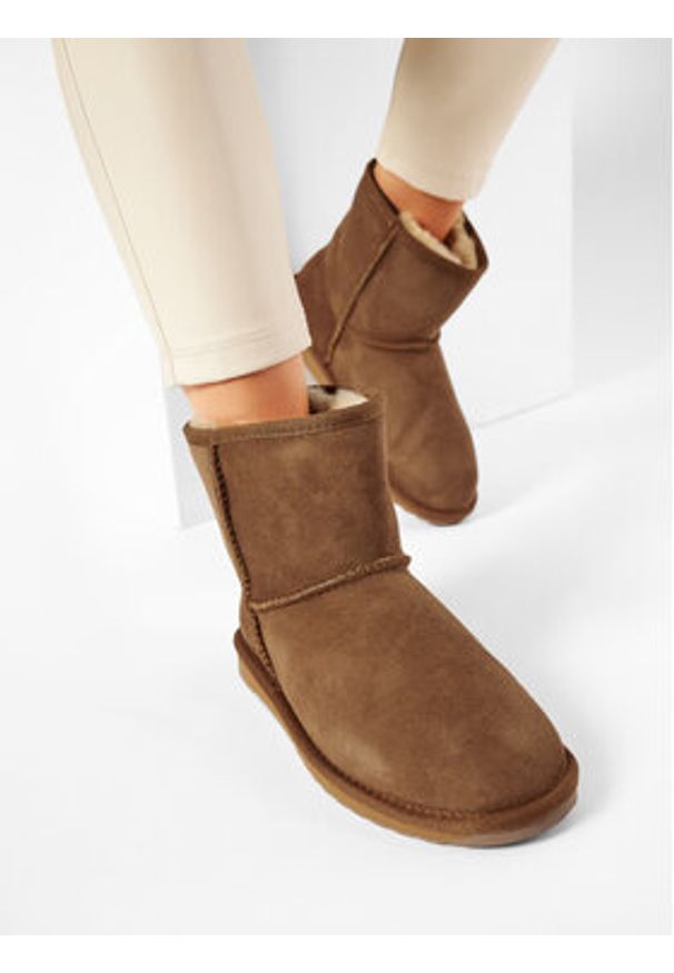 EMU Australia Śniegowce Stinger Mini W10003 Brązowy. Kolor: brązowy. Materiał: skóra