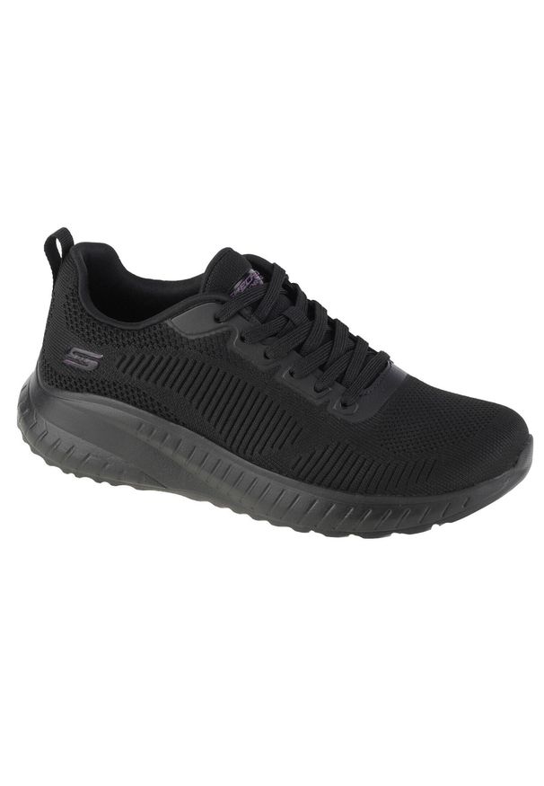 skechers - Buty Skechers Bobs Squad Chaos-Face Off, Kobiety. Kolor: czarny. Materiał: guma, materiał, tkanina, syntetyk
