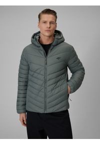 4f - 4F Kurtka z wypełnieniem syntetycznym męska - zielona XXL. Okazja: na co dzień. Kolor: zielony. Materiał: syntetyk. Styl: casual, klasyczny #1