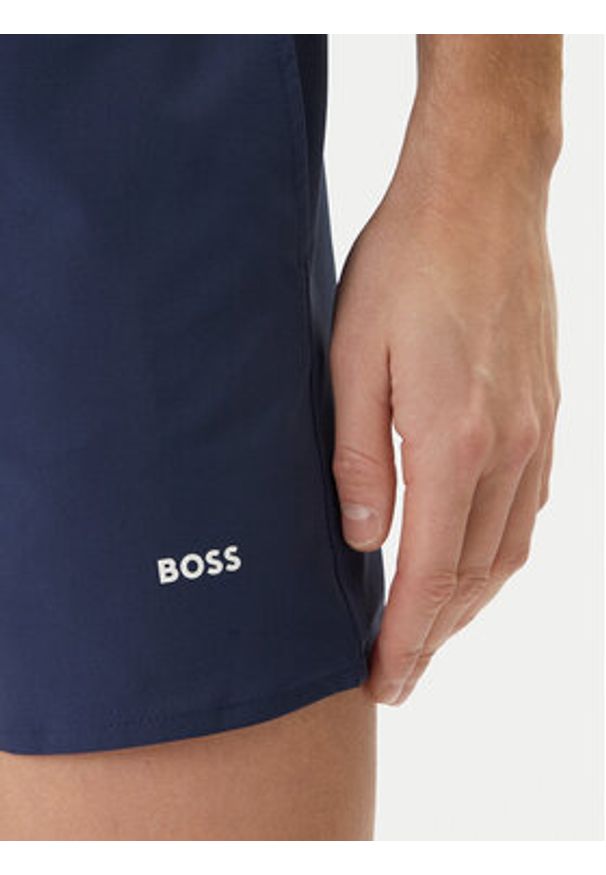 BOSS Szorty kąpielowe Tio 50491601 Granatowy Regular Fit. Kolor: niebieski. Materiał: syntetyk