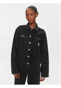 Tommy Jeans Kurtka jeansowa DW0DW17210 Czarny Regular Fit. Kolor: czarny. Materiał: bawełna #1