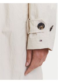 TOMMY HILFIGER - Tommy Hilfiger Trencz WW0WW45632 Beżowy Oversize. Kolor: beżowy. Materiał: syntetyk #4