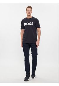 BOSS - Boss T-Shirt Tee 1 50506344 Granatowy Regular Fit. Kolor: niebieski. Materiał: bawełna