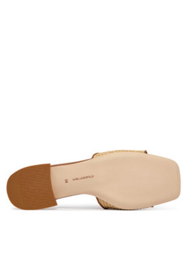 Karl Lagerfeld - KARL LAGERFELD Klapki Petalo II KL80700A Beżowy. Kolor: beżowy. Materiał: materiał