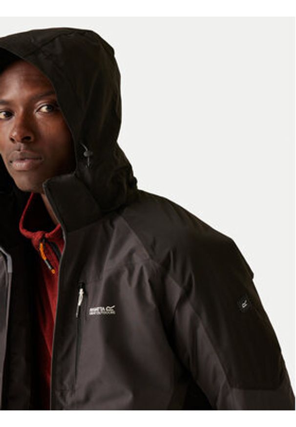 Regatta Kurtka przeciwdeszczowa Winter Calderdale II RMP396 Szary Regular Fit. Kolor: szary. Materiał: syntetyk