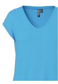 Pieces T-Shirt Billo 17078732 Niebieski Loose Fit. Kolor: niebieski. Materiał: wiskoza