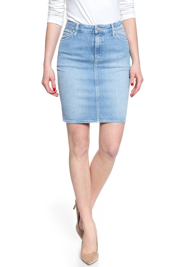 Lee - SPÓDNICA JEANSOWA LEE PENCIL SKIRT SOUTHERN INDIGO L38UROVS 112108341. Materiał: jeans