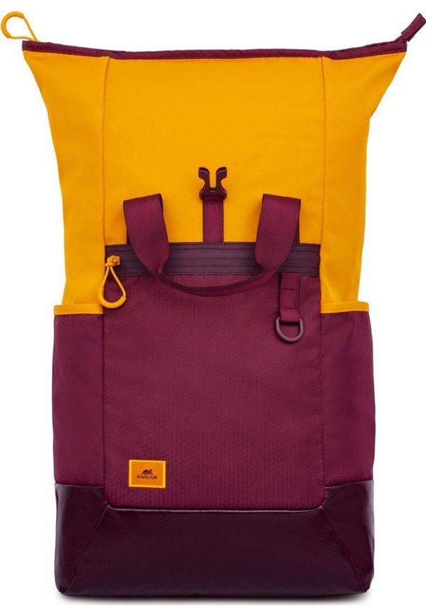 RIVACASE - Plecak Rivacase 5321 bordowy. Kolor: czerwony. Materiał: materiał. Wzór: paski. Styl: sportowy, casual