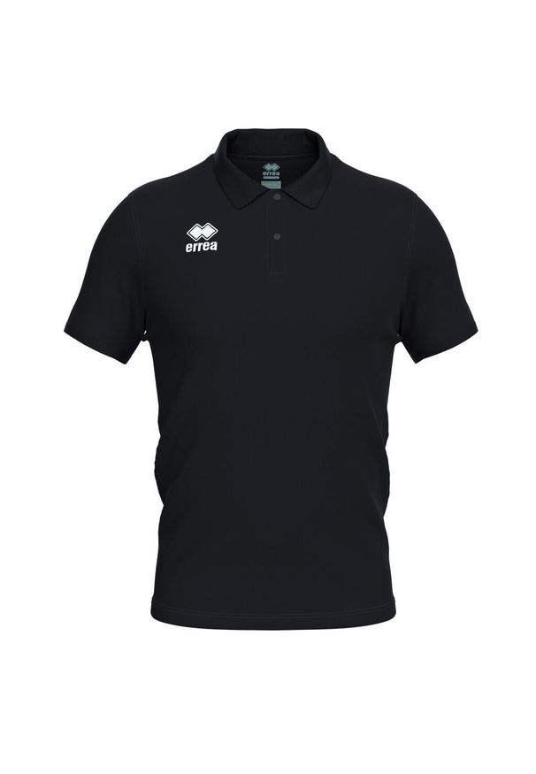 ERREA - Koszulka polo dla dzieci Errea Evo. Typ kołnierza: polo. Kolor: czarny. Materiał: bawełna. Styl: wakacyjny, sportowy