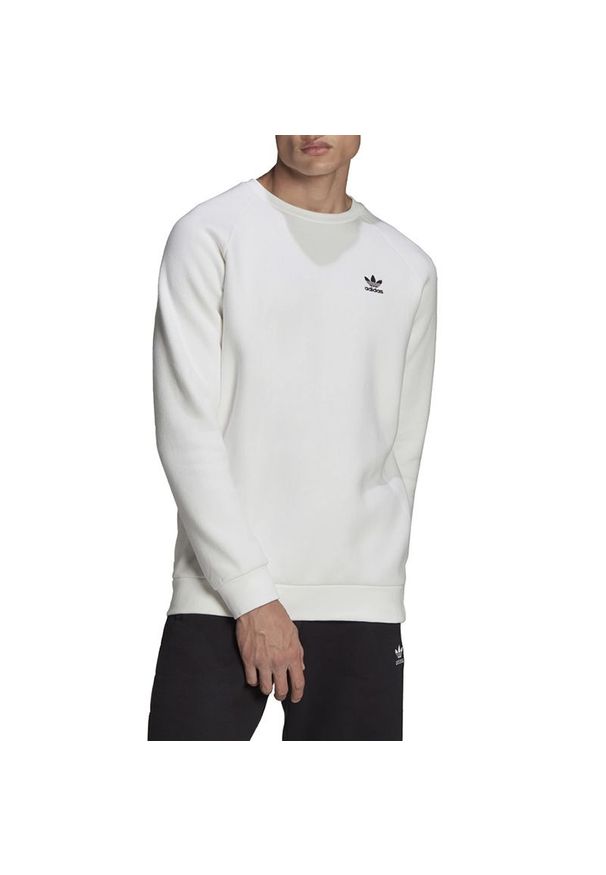 Adidas - Bluza adidas Originals Adicolor Essentials Trefoil Crewneck H34644 - biała. Okazja: na co dzień. Kolor: biały. Materiał: bawełna, poliester. Styl: casual, klasyczny