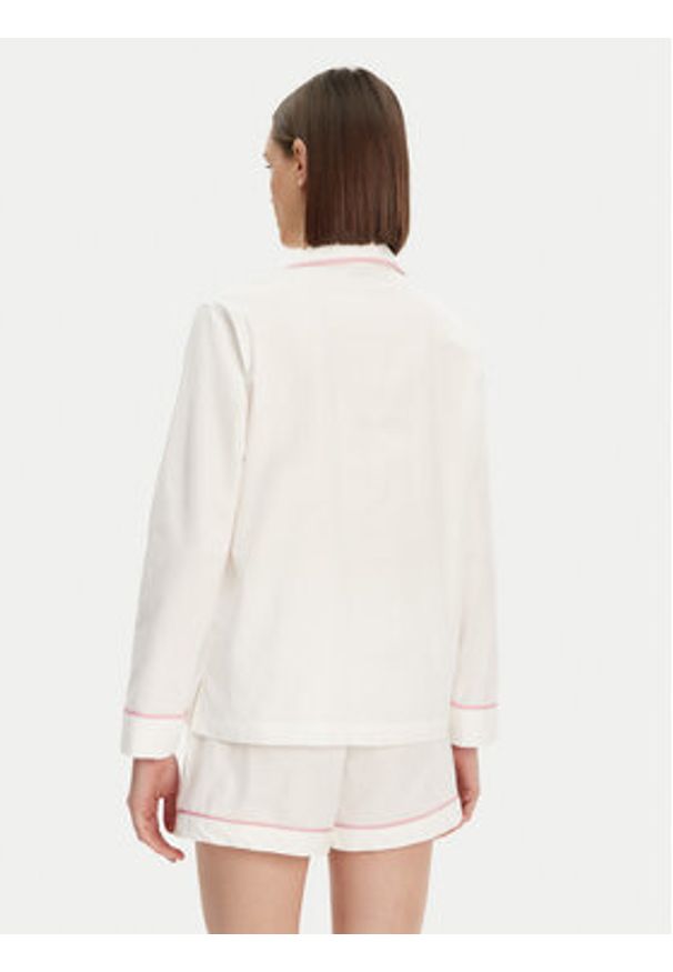 Lauren Ralph Lauren - LAUREN RALPH LAUREN Piżama ILN12417 Biały Relaxed Fit. Kolor: biały. Materiał: bawełna