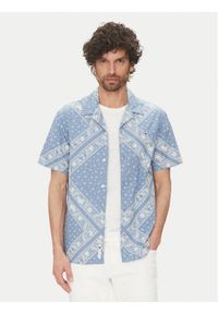 Tommy Jeans Koszula DM0DM20888 Błękitny Regular Fit. Kolor: niebieski. Materiał: bawełna