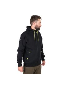 MATRIX - Bluza Męska Wędkarska Rozpinana Z Kapturem Matrix Sherpa Winter Hoody. Typ kołnierza: kaptur. Kolor: czarny