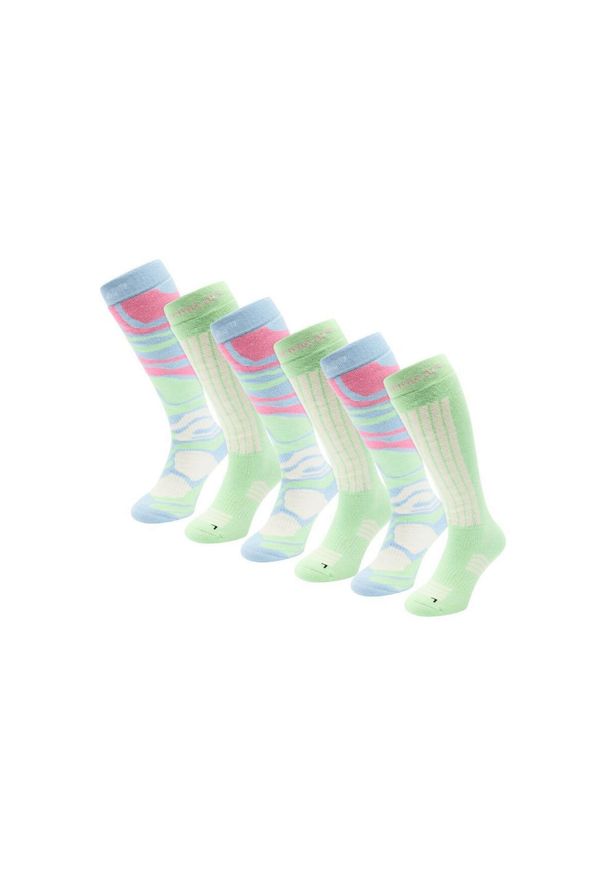 POEDERBAAS - Skarpety narciarskie - Damskie - 6 par - Ice Blue. Kolor: niebieski. Materiał: wełna. Sport: narciarstwo