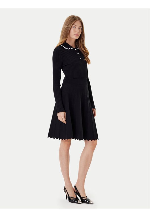 Pinko - PINKO Sukienka dzianinowa Nisida 105422 A2PT Czarny Regular Fit. Kolor: czarny. Materiał: syntetyk