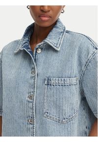 Hugo - HUGO Koszula jeansowa Gesila_1 50559758 Błękitny Relaxed Fit. Kolor: niebieski. Materiał: bawełna #5