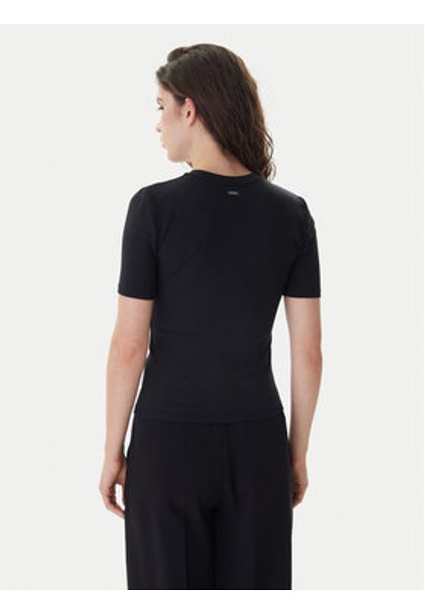 Calvin Klein T-Shirt LV044D246G Czarny Slim Fit. Kolor: czarny
