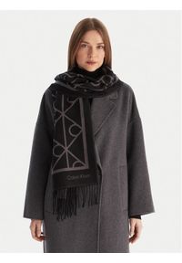 Calvin Klein Szalik LV04D8061 Szary. Kolor: szary. Materiał: poliester, materiał