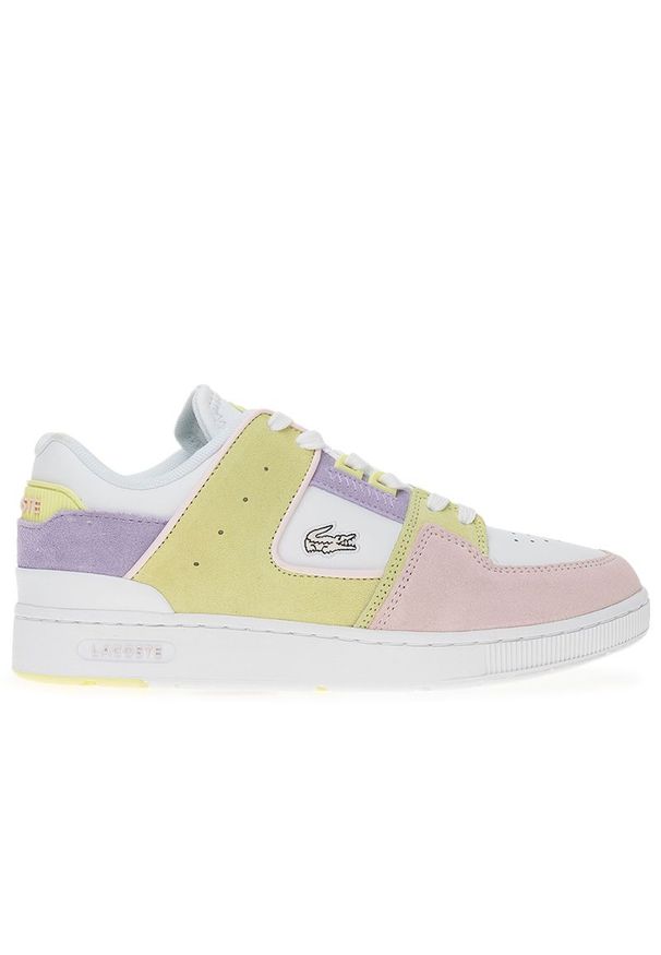 Buty Lacoste Court Cage 124 1 SFA 747SFA0044-F50 - multikolor. Kolor: wielokolorowy. Materiał: guma, poliester, syntetyk, zamsz, skóra, tkanina. Szerokość cholewki: normalna